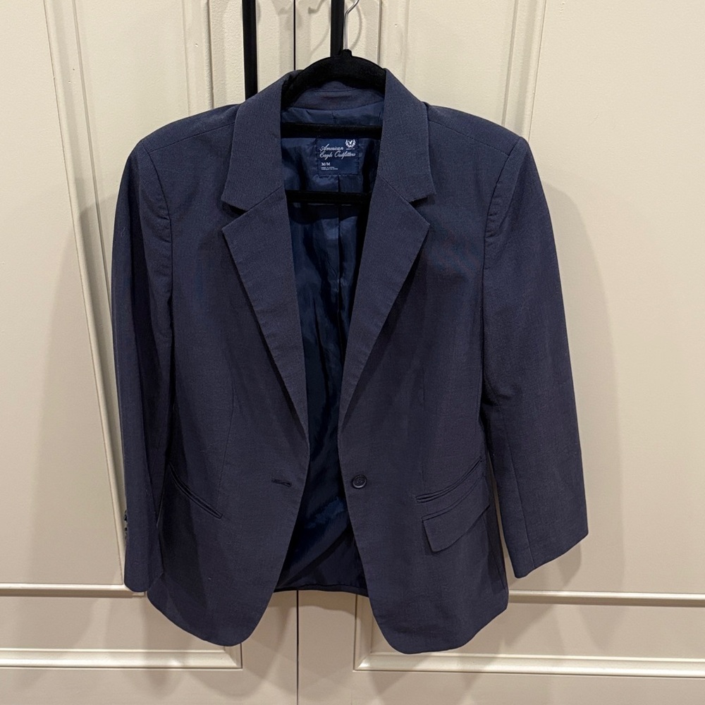 American Eagle Outfitters Women's Dark Blue Blazer